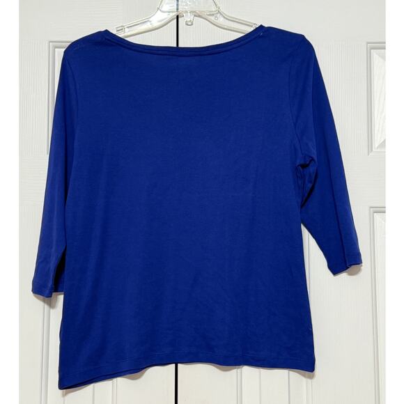 Talbots Petites 3/4 Length Sleeve Scoopneck Tee, Size XLP - Picture 2 of 5